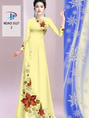 Vải Áo Dài Hoa In 3D AD NDAD3527 36